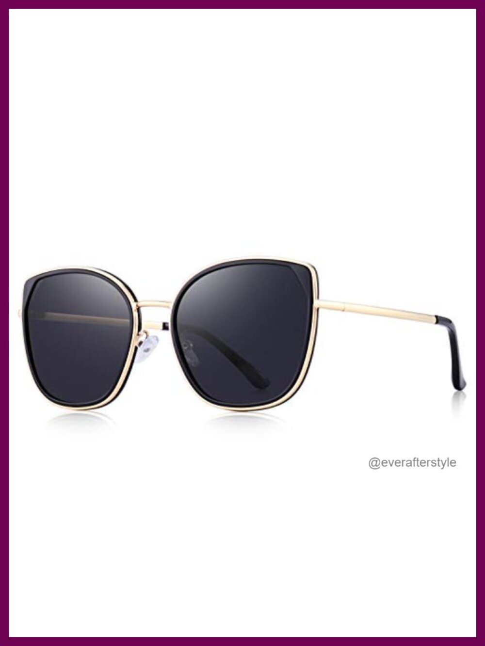 Cat Eye Polarized Sunglasses for Women UV Protection Half Frame Lightweight